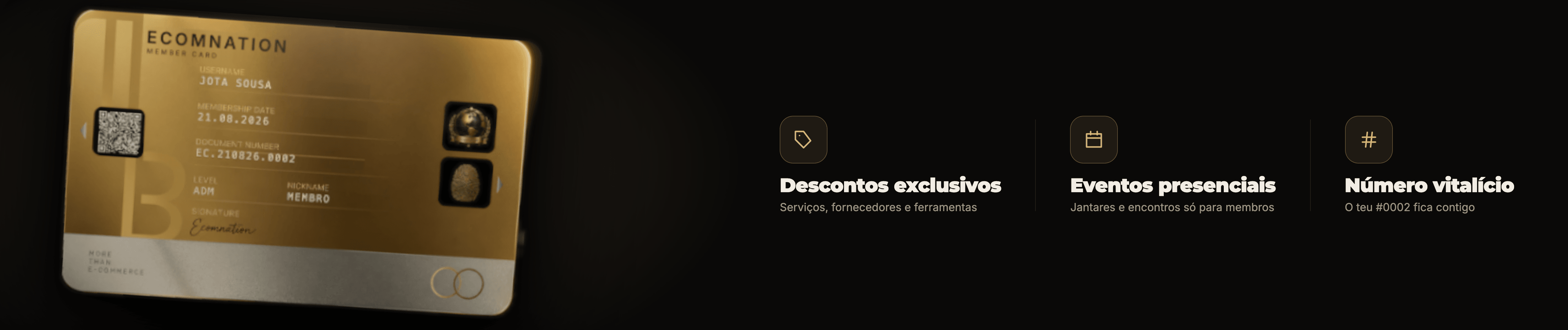 O cartão de membro